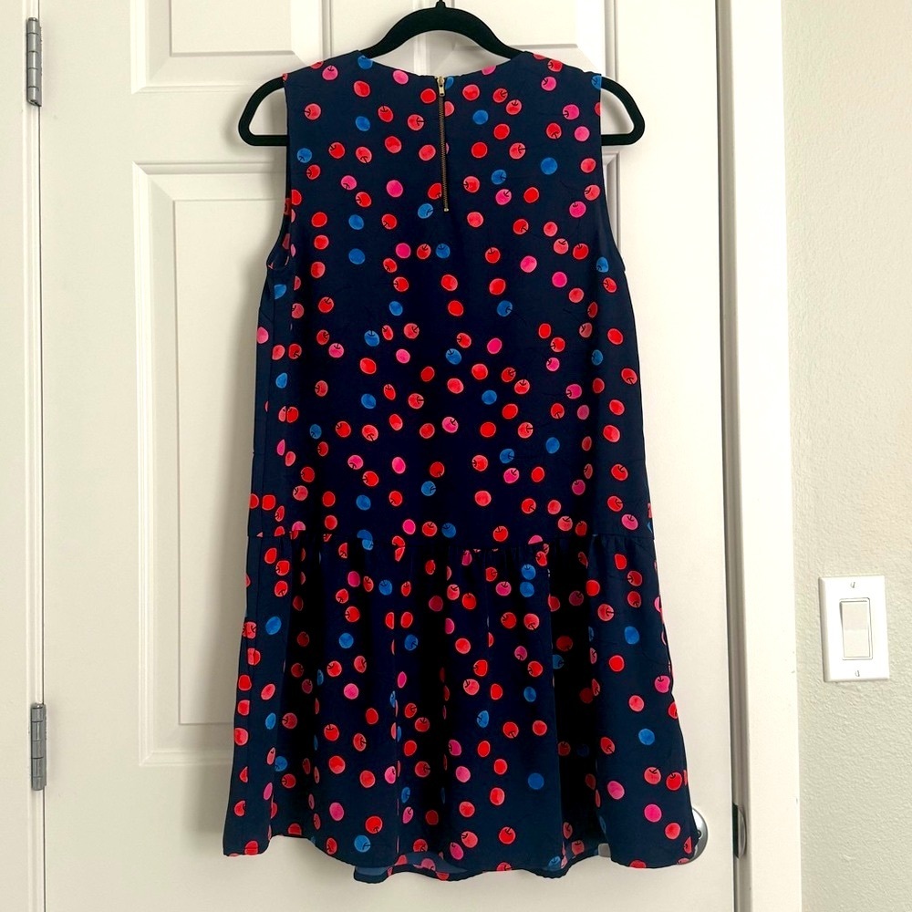 Cynthia Rowley Cherry Print Drop Waist Dress - Size 6 - Navy/Multicolor - EUC - Picture 2 of 7